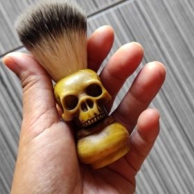 Skull Shaving Brush Foaming Soap Bowl Set photo review