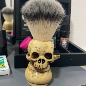 Skull Shaving Brush Foaming Soap Bowl Set photo review
